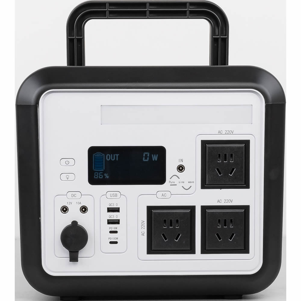 Outdoor mobile power portable high capacity camping energy storage blacko